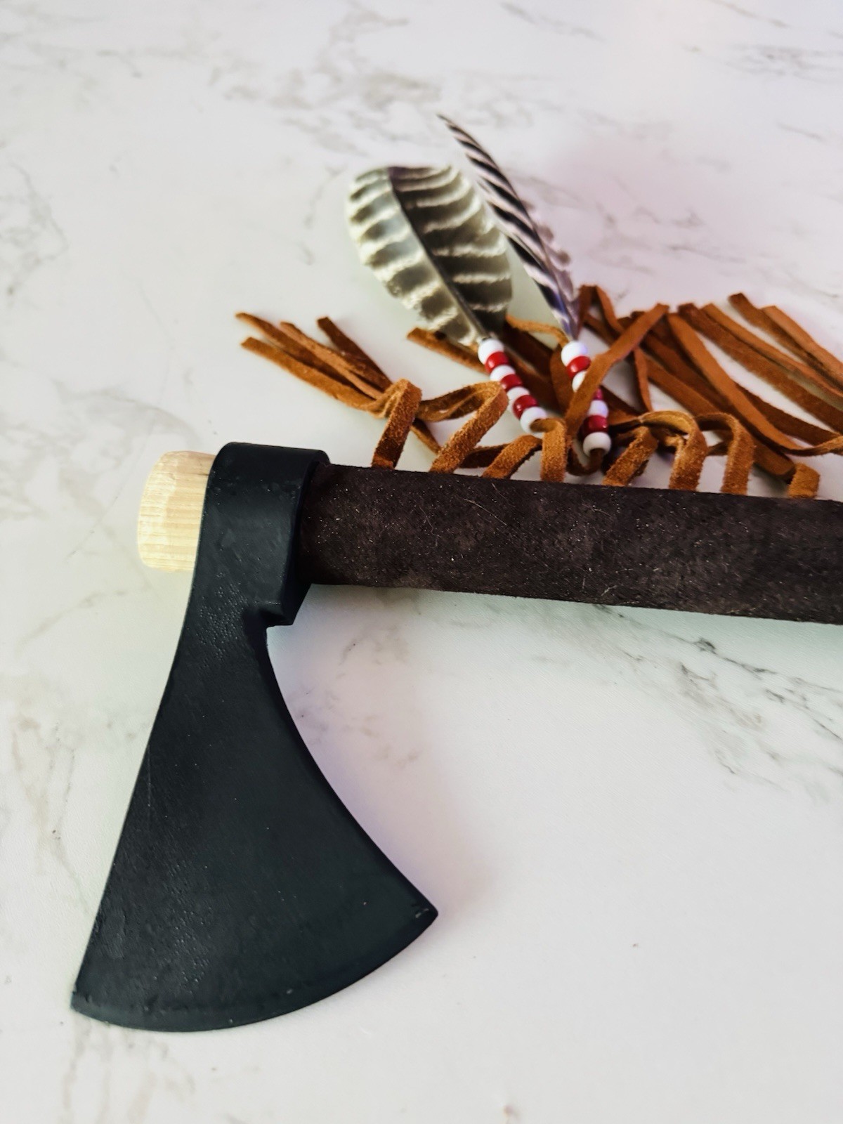 Native American Indian tomahawk. By Enrolled Cherokee 30” Including Tail