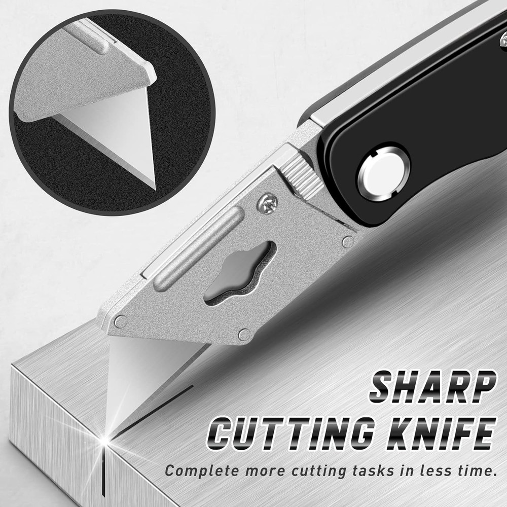 Folding Utility Knife with Extra Blades Box Cutters