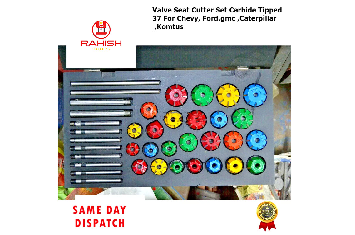 Carbide Valve Seat Cutter Set Tipped 37 For Chevy, Ford.gmc ,Caterpillar ,Komtus