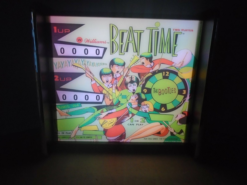 Williams Beat Time Pinball Head LED Display light box