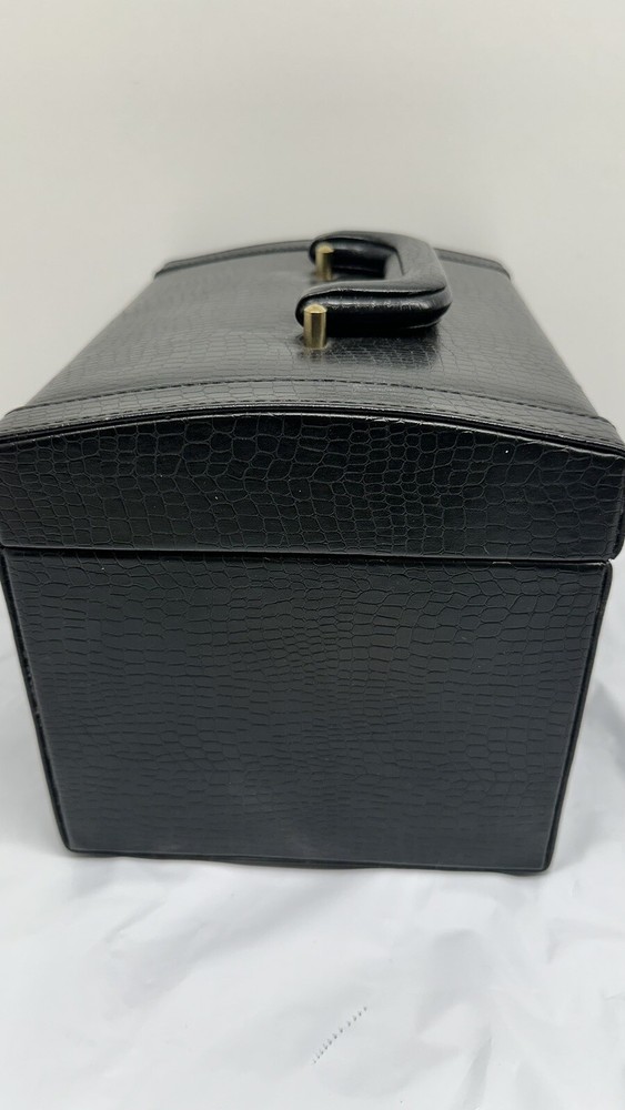 Genuine Bentony Square Soft Cover Hard Shell Combination Lock Box Black