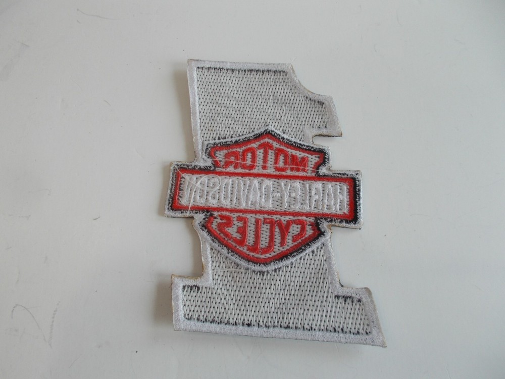 HARLEY DAVIDSON #1~PATCH~BADGE~EMBROIDERED~MOTORCYCLE~BIKER~ACCESSORY~4"~PATCH