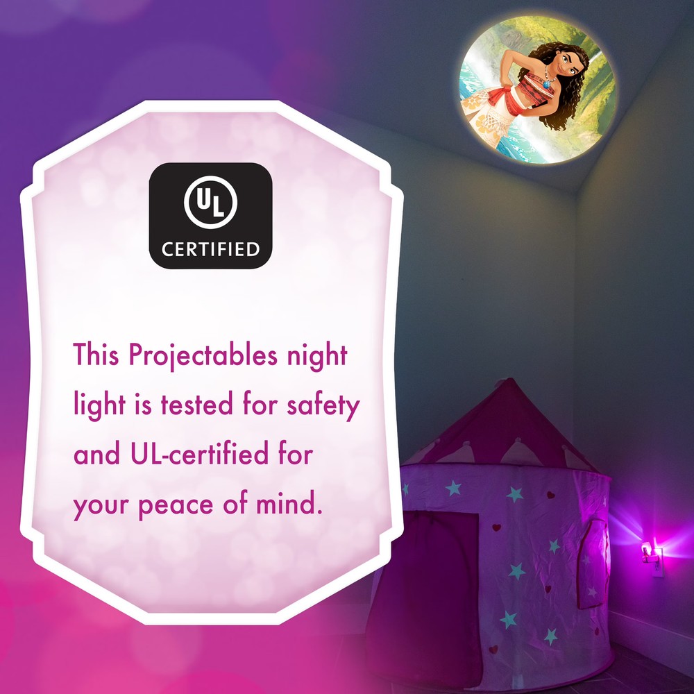 Projectables Disney Princesses 6-Image Plug-in LED Night Light, Light Sensing