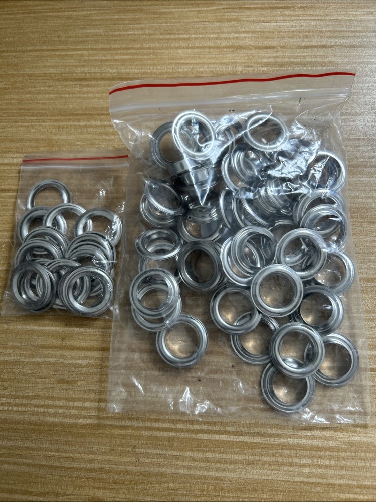 Grommets -silver-17mm. Set.