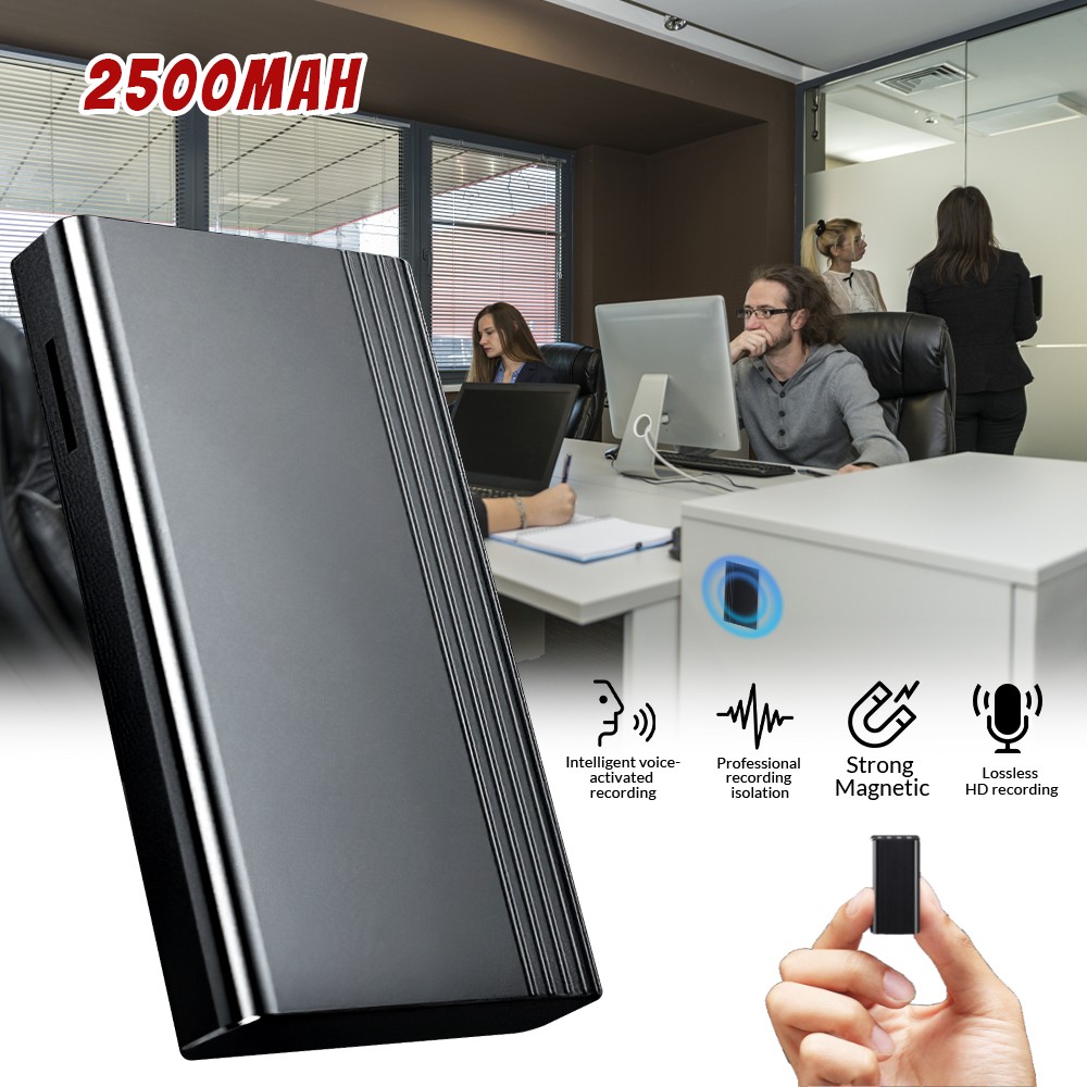 Mini Hidden Spy Voice Activated Recorder Digital Audio Magnetic Dictaphone MP3
