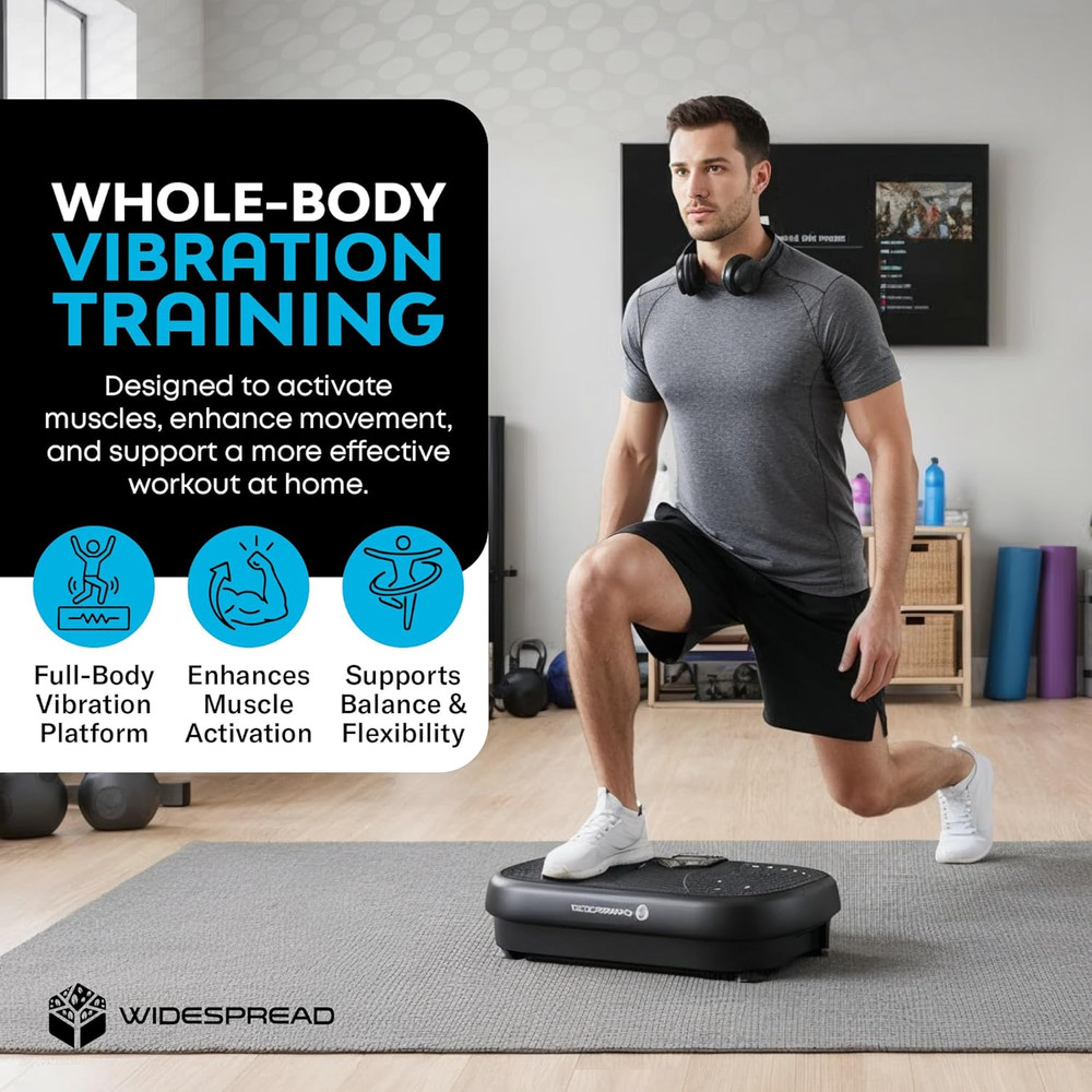 Vibration Plate Exercise Machine, Full Body Shaker Workout Vibrate Stand Shake B