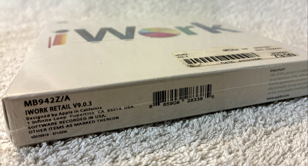 Apple iWork '09 (Retail) - Full Version for Mac MB942Z/A New Sealed
