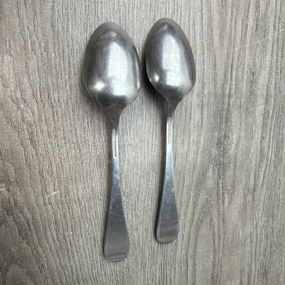 Military U.S. WALLCO Stainless Mess Spoon Serving / Tablespoon Quantity 2