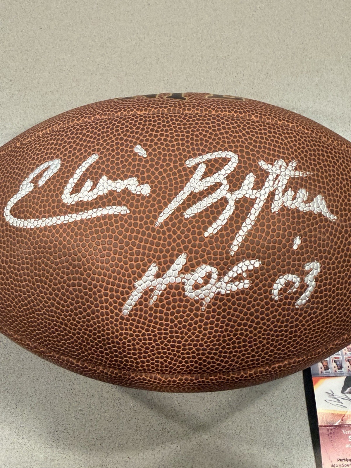 Elvin Bethea Signed Official NFL Football Inscribed HOF 03 w/ JSA Witnessed COA