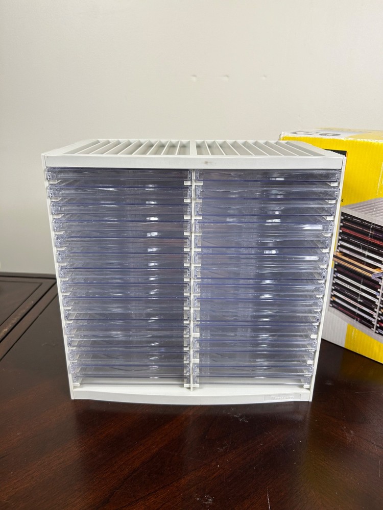 Fellowes CD Spring Loaded Storage Unit 30-48 Disc DVD Capacity New in Box