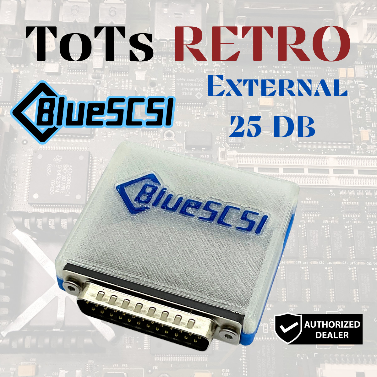 ToTsRETRO BlueSCSI v2 External 25-pin DB SCSI Drive Emulator w/Wi-Fi For Mac, PC