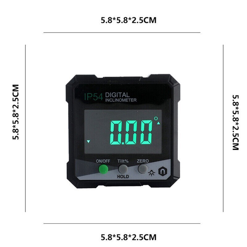 Precision LCD Digital Inclinometer Slope Meter IP54 Waterproof Angle Protractor