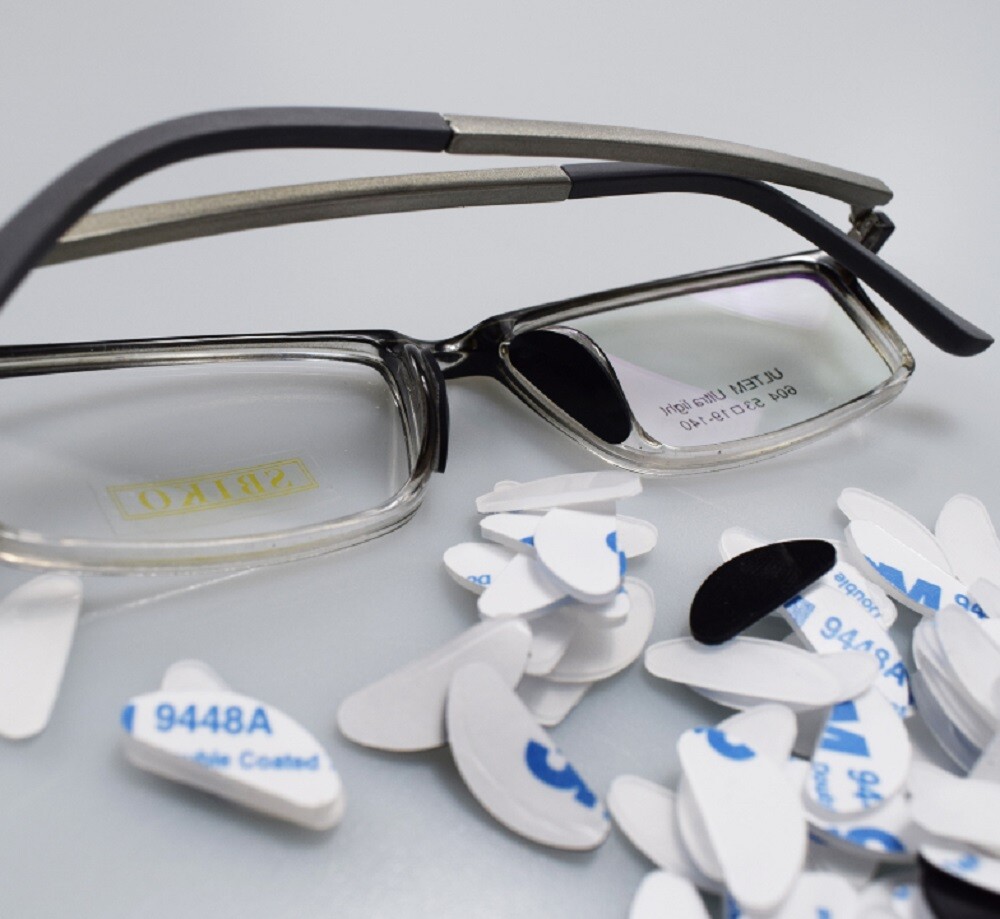 5-Pair Silicone Nose Pads for Eyeglasses - Anti-Slip Stick-On for Eyeglasses