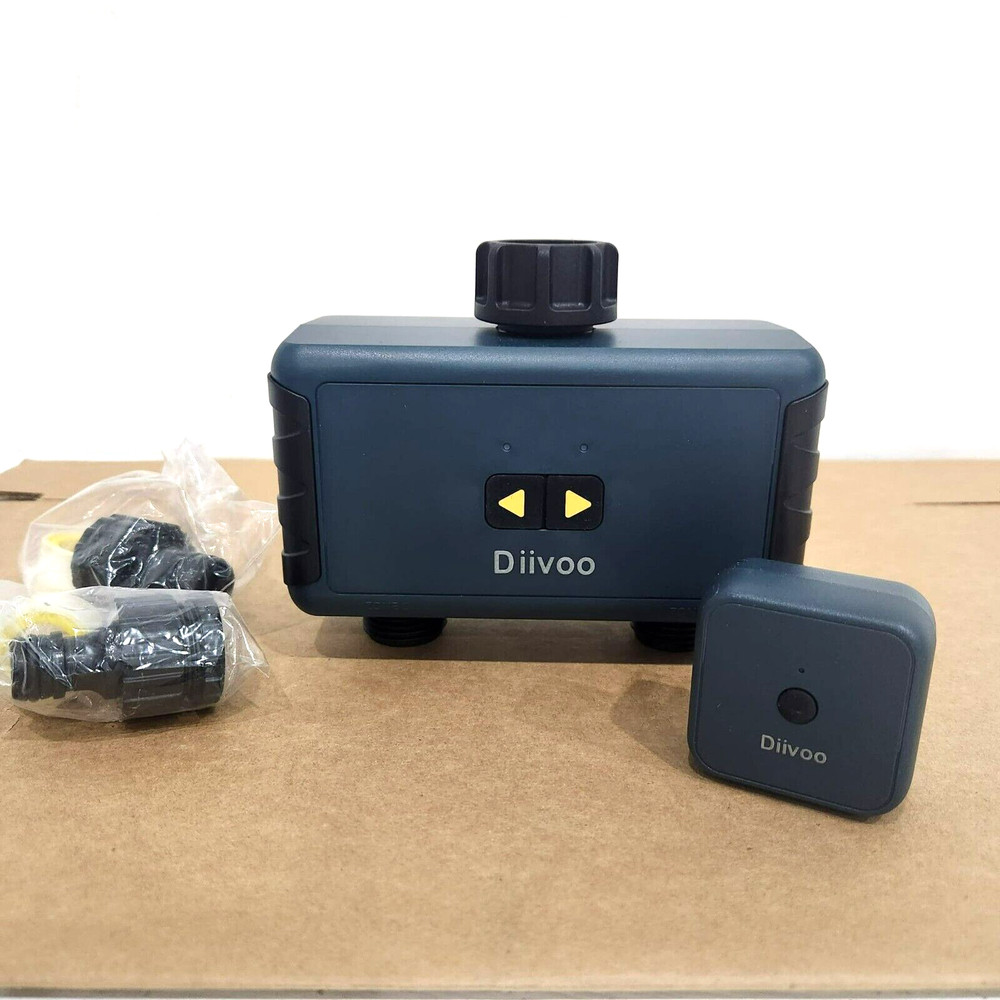 Smart Water WiFi Sprinkler Timer 2 Zone Wireless Remote Control Irrigation Syst