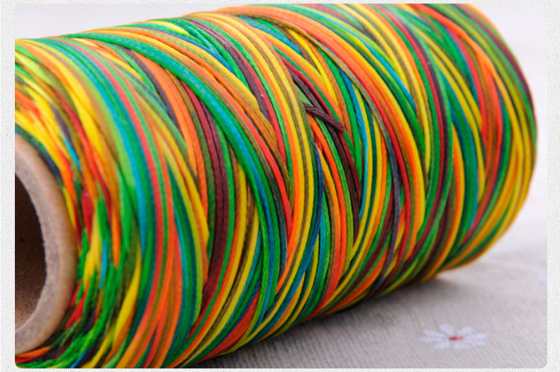 1x0.5MM Flat Braided Waxed Polyester Cord Beading Thread Craft Stitching String