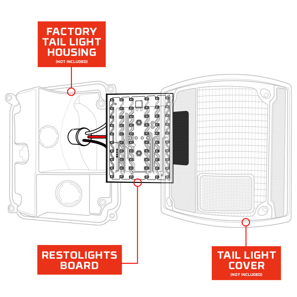 LEDGlow RestoLights Kit for 73-87 Chevy C10 Tail Lights, Reverse & Side Marker