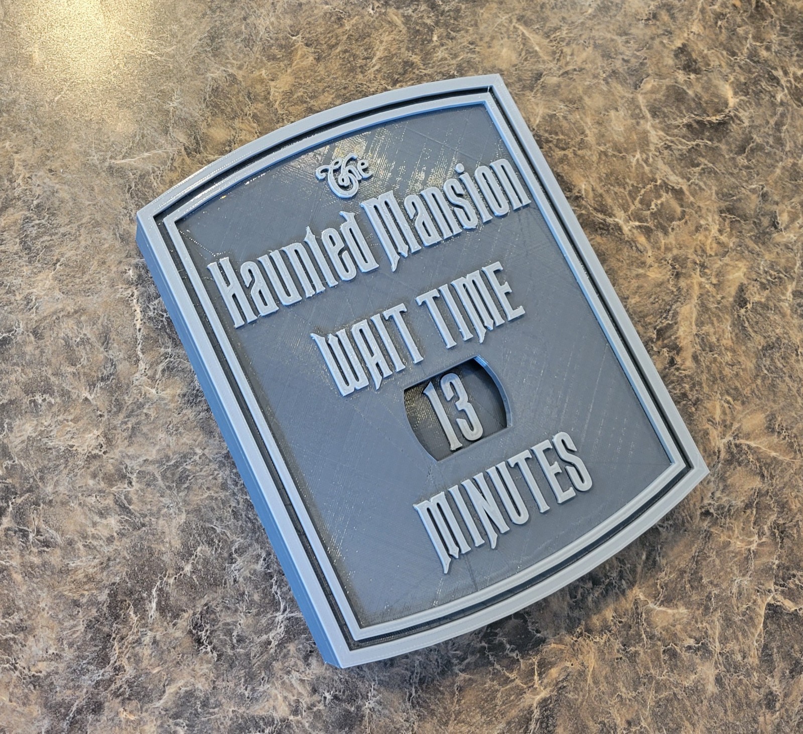 8.75 x 7 inches Haunted Mansion Wait Time Sign Plaque Replica - Disney World