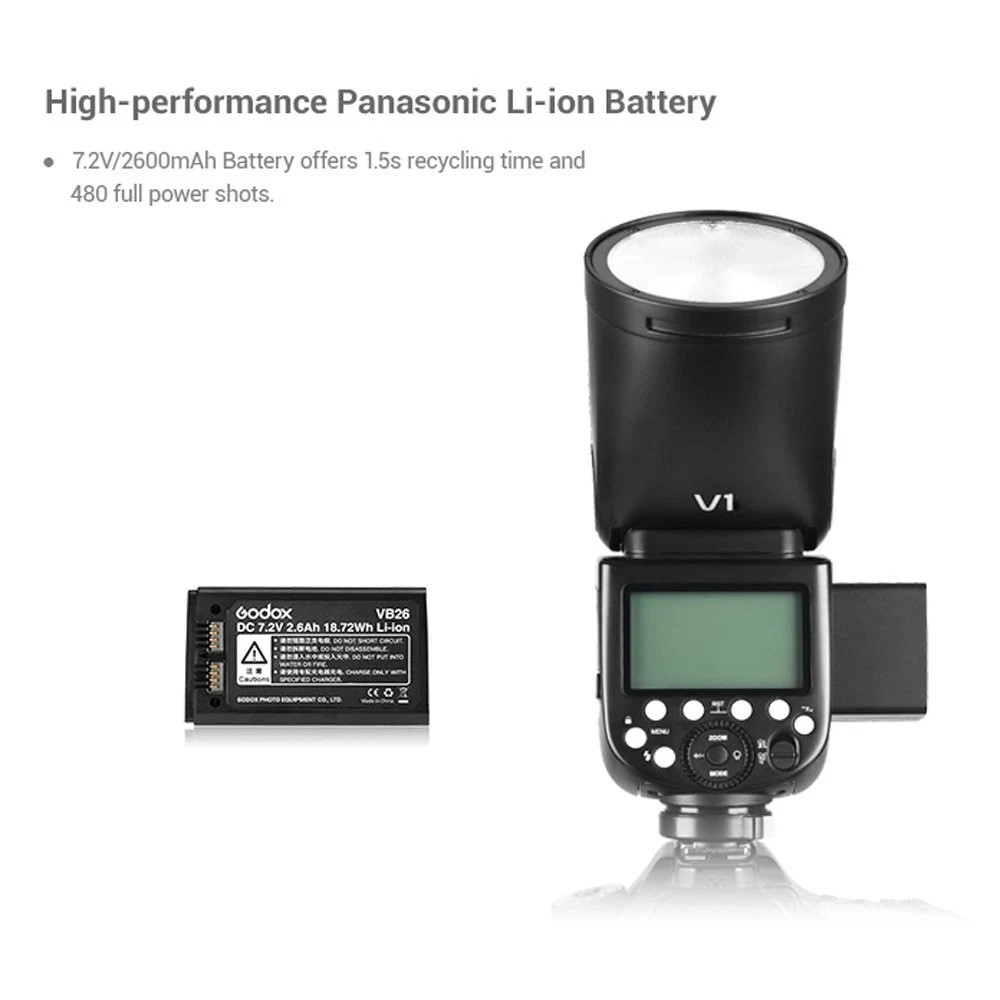 US Godox V1-S 2.4G TTL HSS 1/8000s Camera Flash Speedlite For Sony A7III A7RIII