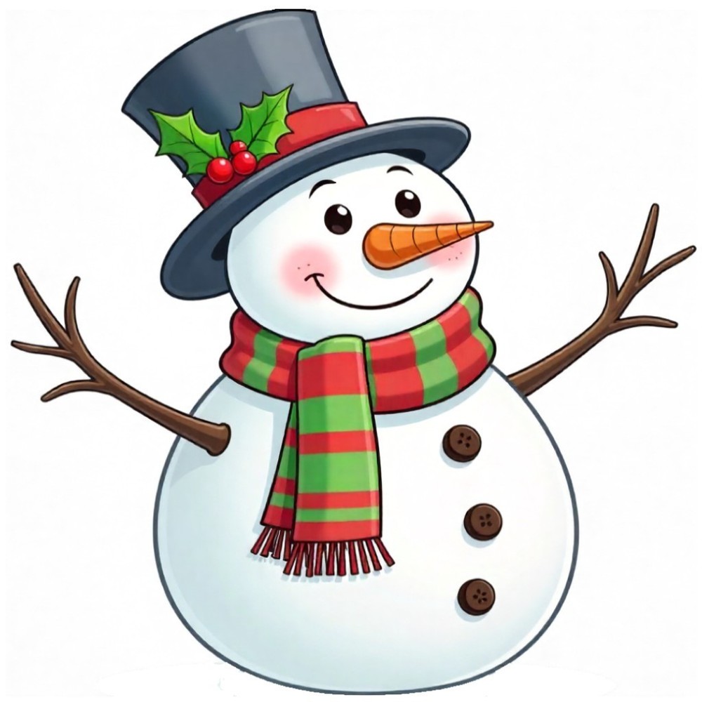 30 Custom December Snowman Personalized Address Labels