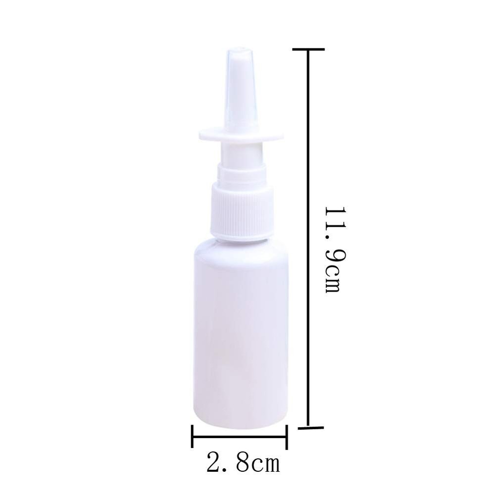 12 Pieces 30 ml Empty Plastic Nasal Spray Bottles Refillable white