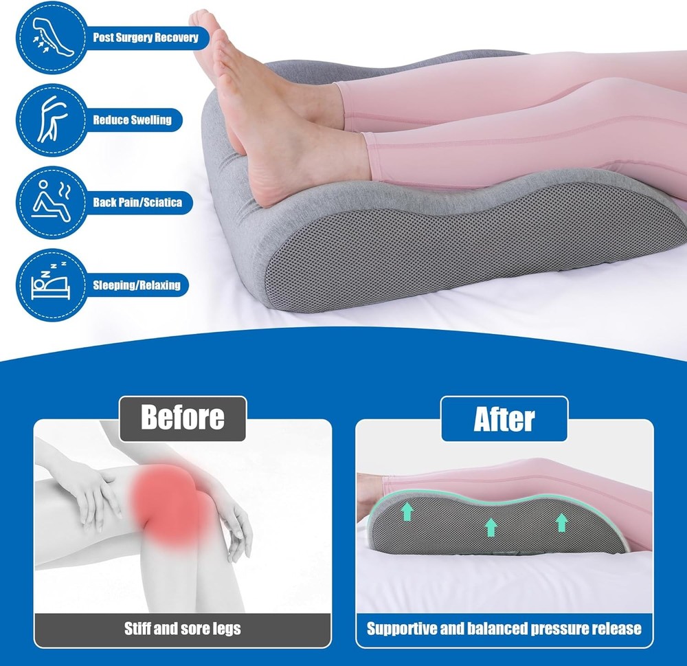 Leg Elevation Pillows After Surgery Ergonomic Breathable Elevation Pillow