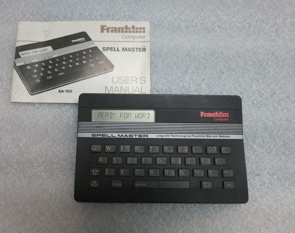 Vintage FRANKLIN Spell Master  by Merriam-Webster SA-103 *working*