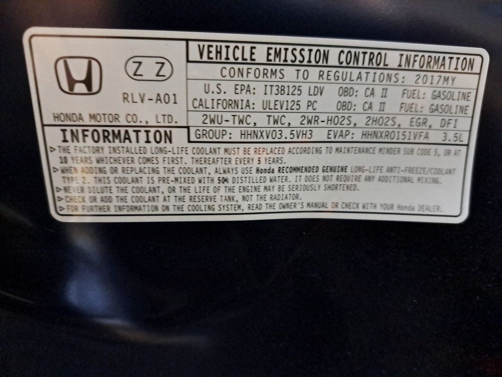 Lh Driver Side 2017 Pilot Sun Visor/Sunvisor Sku#4430758