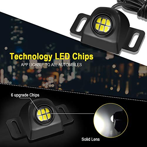 Auxiliary Back Up Parking Reverse Light LED Bulb, Mini Universal Anti Black