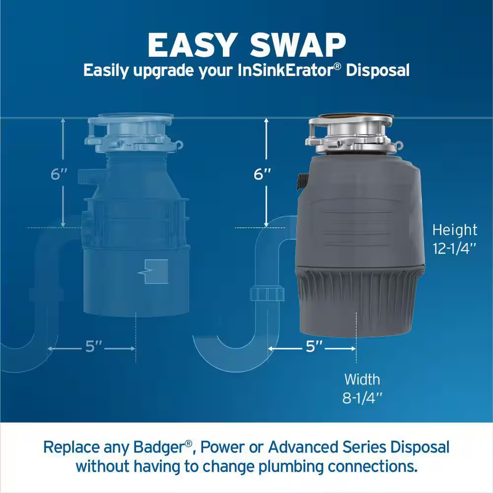 Evolution .75HP, 3/4 HP Garbage Disposal, Continuous Feed Food Waste Disposer W