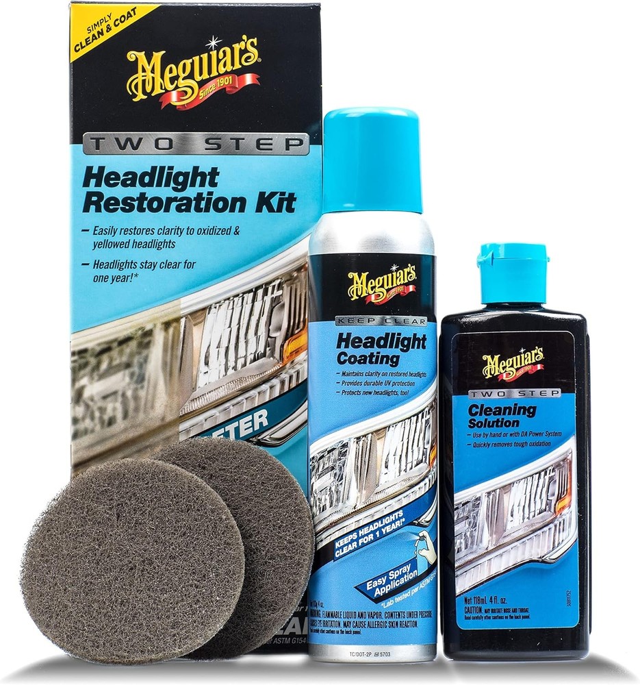 Meguiar's Two Step Headlight Restoration Kit, Cleaner Restores...