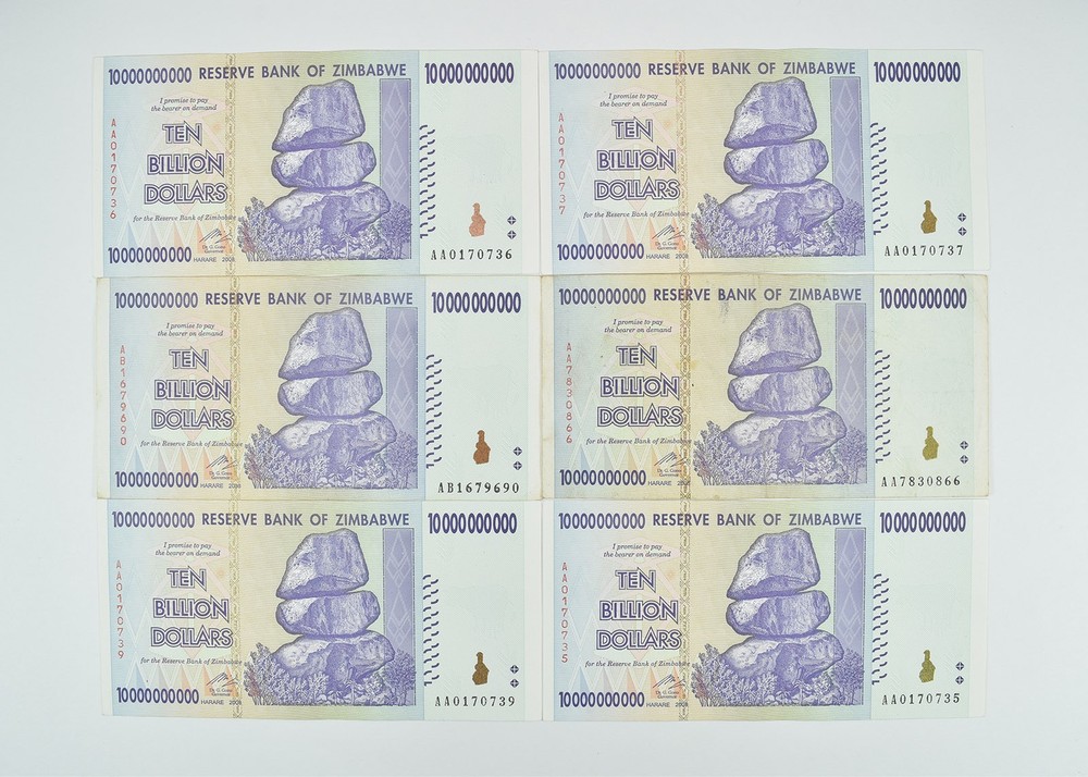 2008 Zimbabwe 10 Billion Dollars Reserve Note