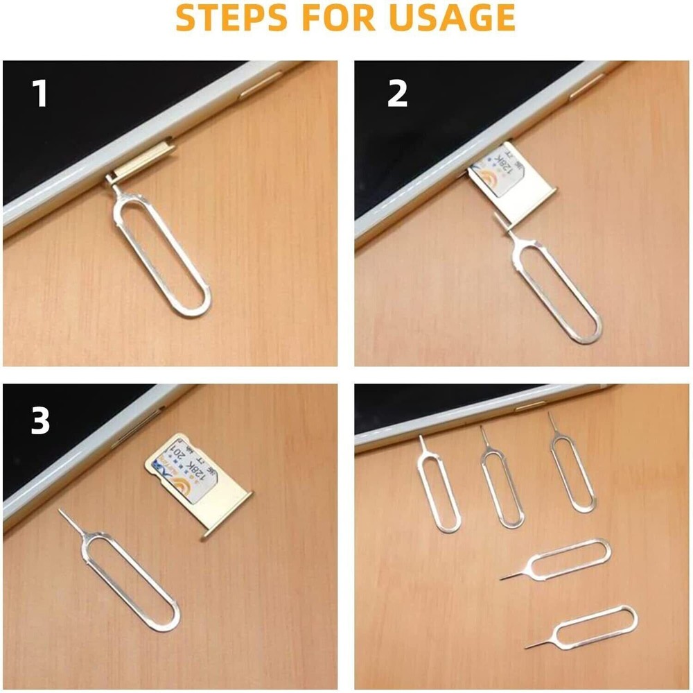 100-1000 PCS Universal Sim Card Tray Remover Eject Pin Key Tool for iPhone LOT