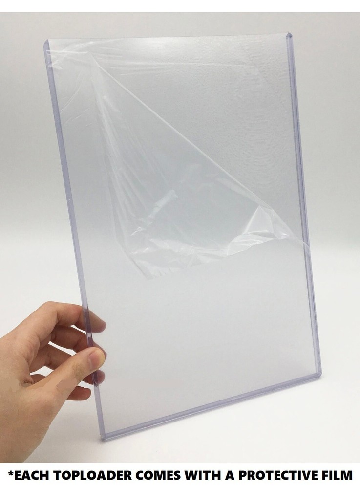 COMIC BOOK PROTECTOR CASE TOPLOADER 10 PACK WITH REMOVABLE FILM 7"x10.75"