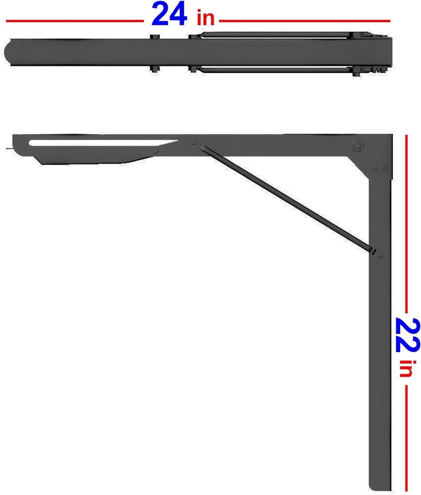 Heavy Duty Folding Table Bracket Garage Shelf Workbench Butcher Block Wall Mount