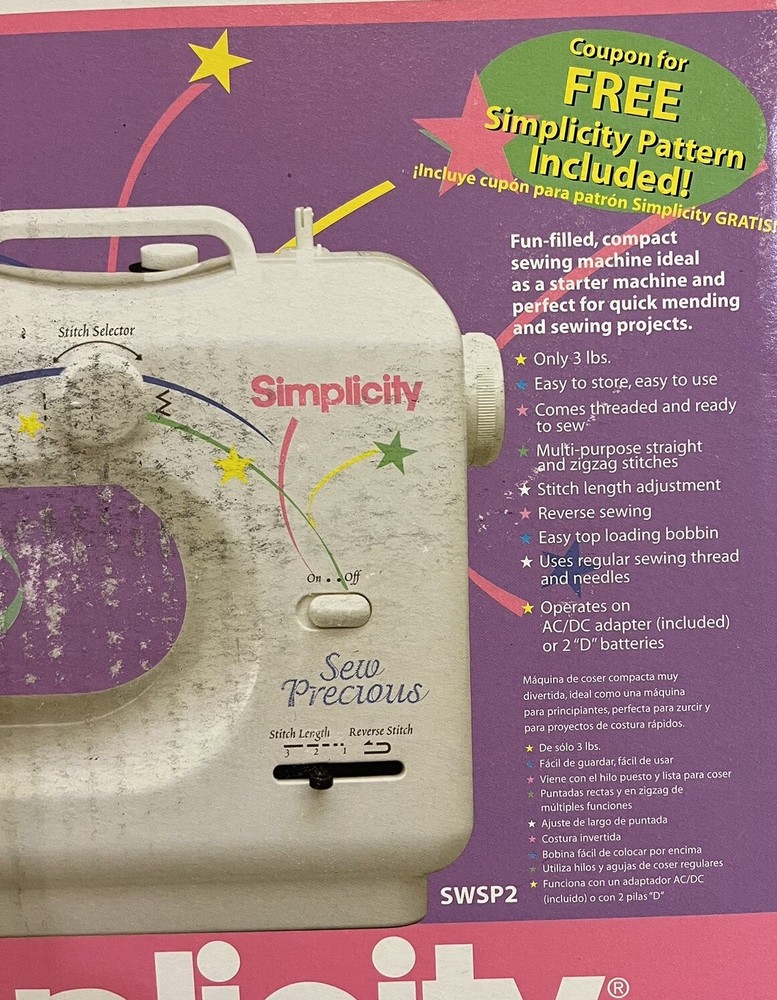 Simplicity Sew Precious Model SWSP2 Sewing Machine - MISSING TAKEUP LEVER