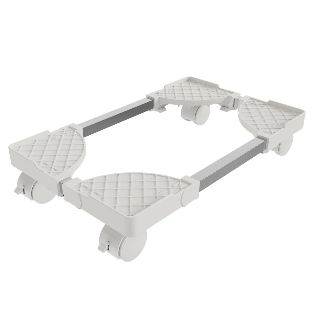 Hovadova Computer Tower Stand, Adjustable Mobile CPU Stand Fits Most PC White