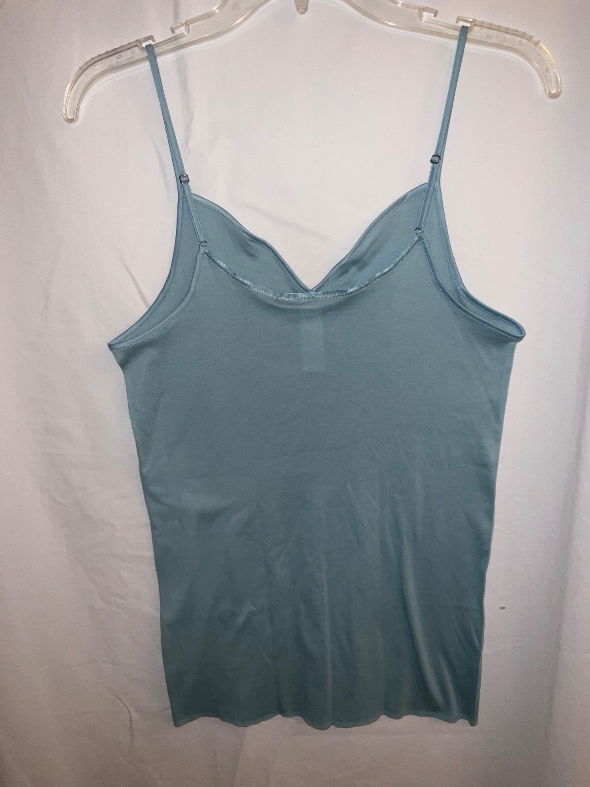 HANRO #1601 Cotton Seamless Camisole Tourmaline Blue Comfort/Soft L