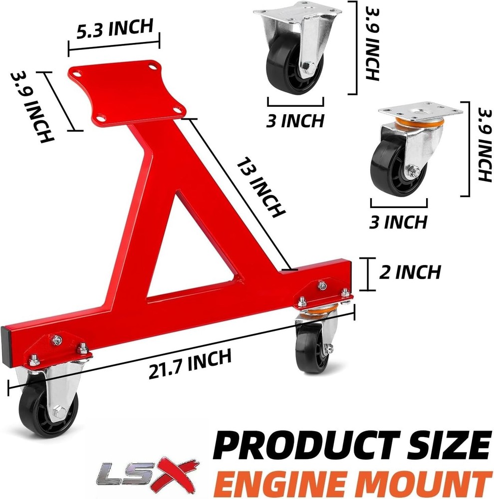 Steel Rolling Engine Cradle Stand for V8 LS Models