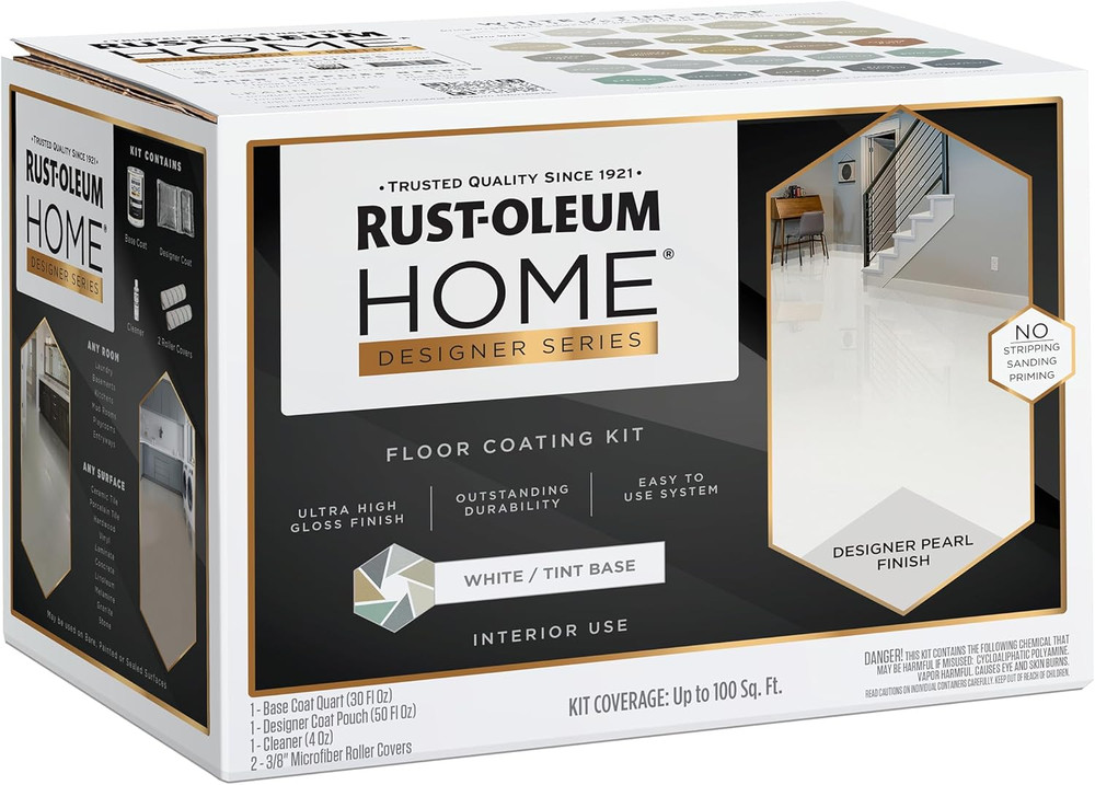 High Gloss White Floor Coating Kit - Transform Your Space Today!