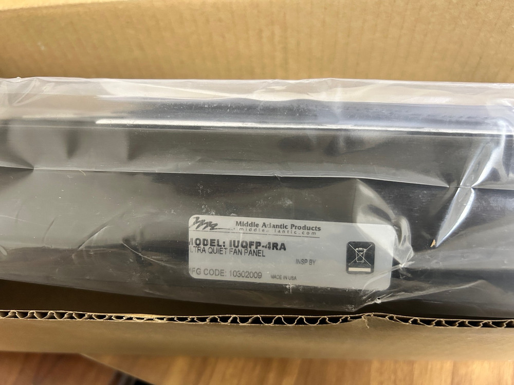 Middle Atlantic IUQFP-4 Ultra Quiet Quad Fan Panel New