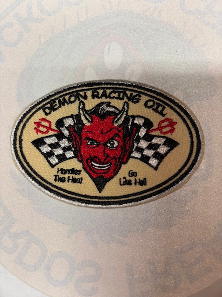 DEMON OIL PATCH CLOTH IRON ON /SEW ON Quality Embroidered Patch