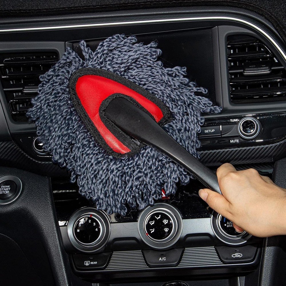 Luxury Soft Microfiber Car Duster with Extendable Handle - Scratch-Free Cleaning