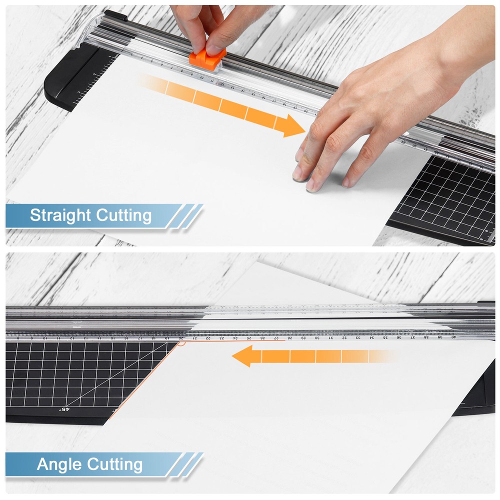 Paper Cutter A3 Stack Portable Paper Trimmer 18" Length 10 Sheets Capacity