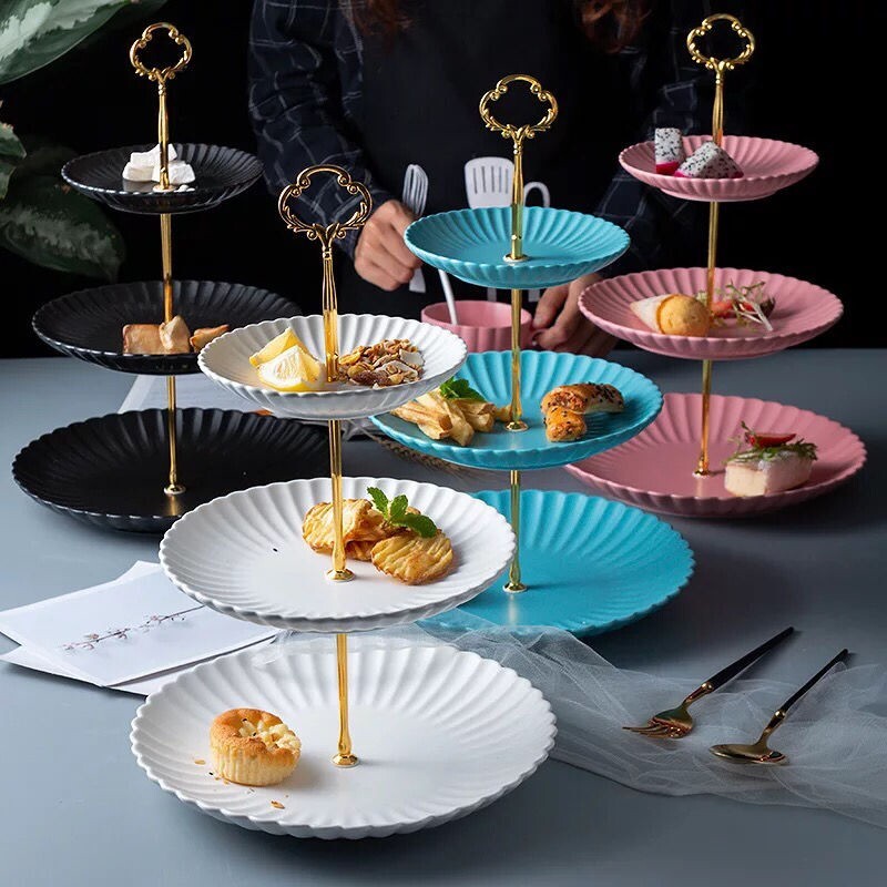 2/3 Tier Cake Cupcake Plate Stand Handle Hardware Fitting Holder Without Plate