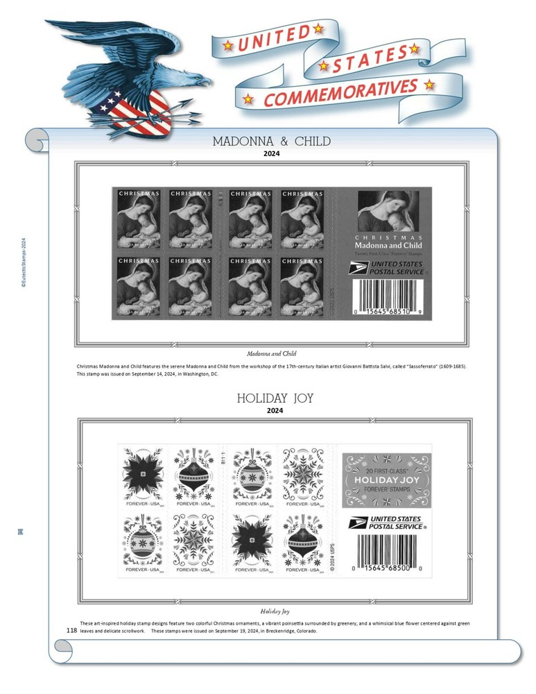 2024 U.S. Commemorative Plate Block Supplement (White Ace Alternative)