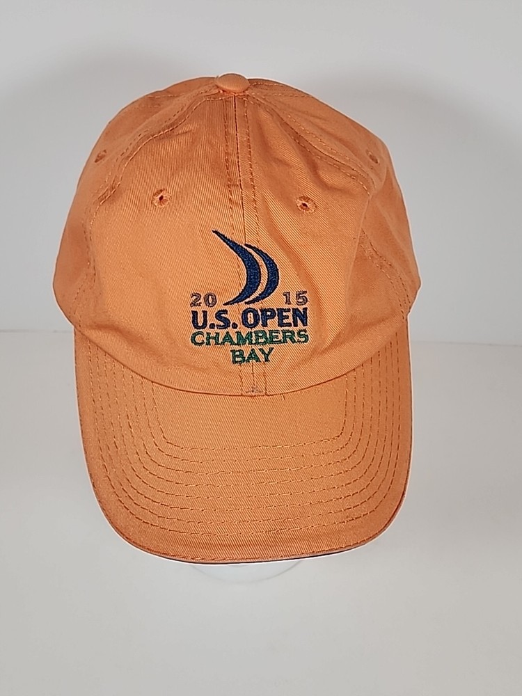US Open Chambers Bay 2015 Member Baseball Cap Hat One Size Adjustable Orange