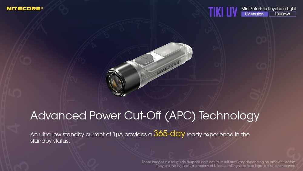 NITECORE TIKI UV Rechargeable Keychain Light Mini UV Flashlight High CRI Torch