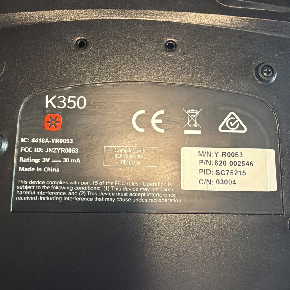 Logitech MK550 Wireless Wave Keyboard & Mouse Combo K350 M510 Unifying