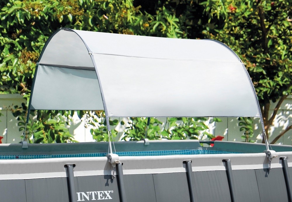 Intex Canopy for 9FT and Smaller Rectangular Above Ground Swimming Pool, Open