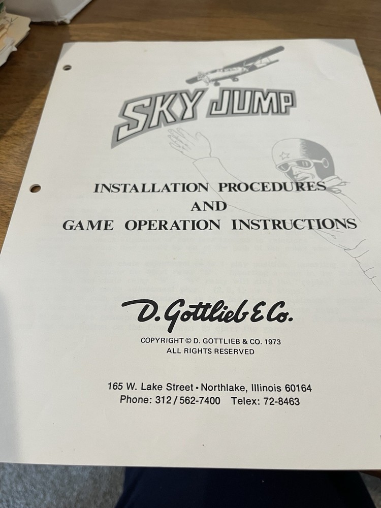 Sky Jump Pinball Manual & Schematic